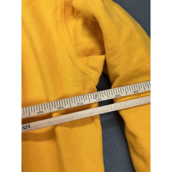 Peanuts Cedar Fair Hoodie Mens XL Yellow Charlie Brown Zig Zag Pullover Pockets - Picture 9 of 11